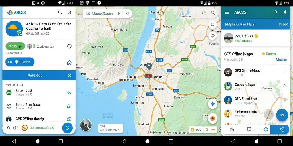 Antarmuka pengguna ABC33 yang sederhana dan informatif untuk GPS Offline Maps.