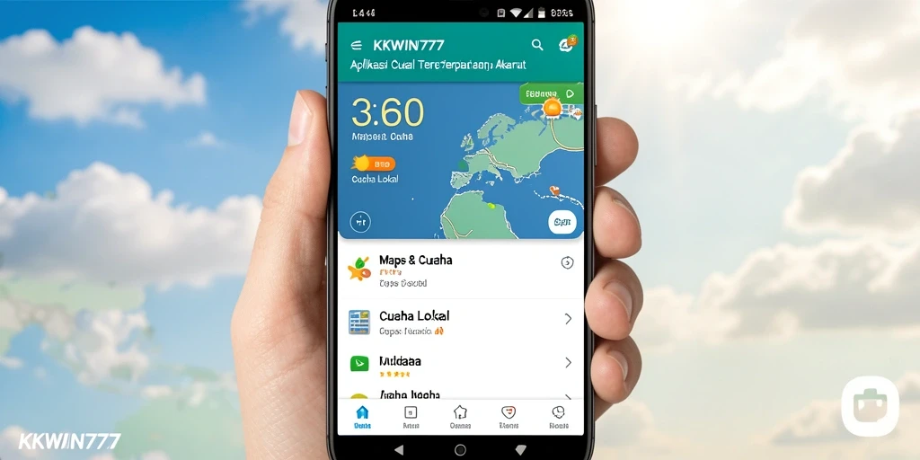 Tampilan antarmuka KKWIN777 yang jelas dan informatif untuk cuaca lokal.