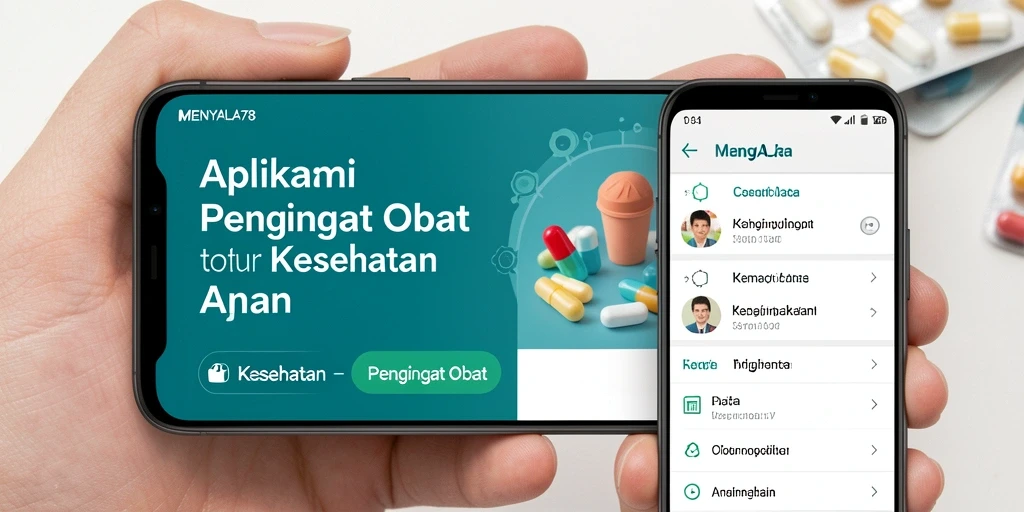 Tampilan antarmuka aplikasi Pengingat Obat yang informatif dan menarik.