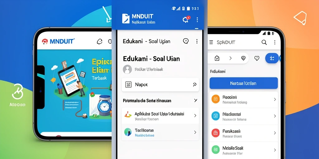 Tampilan antarmuka pengguna aplikasi MNDUIT untuk soal ujian.