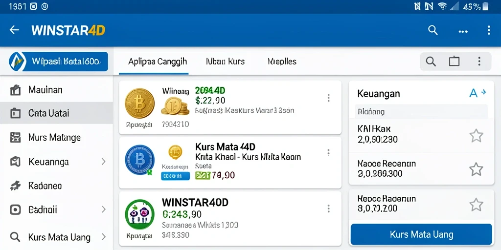 Antarmuka WINSTAR4D menampilkan grafik dan informasi kurs mata uang secara jelas.